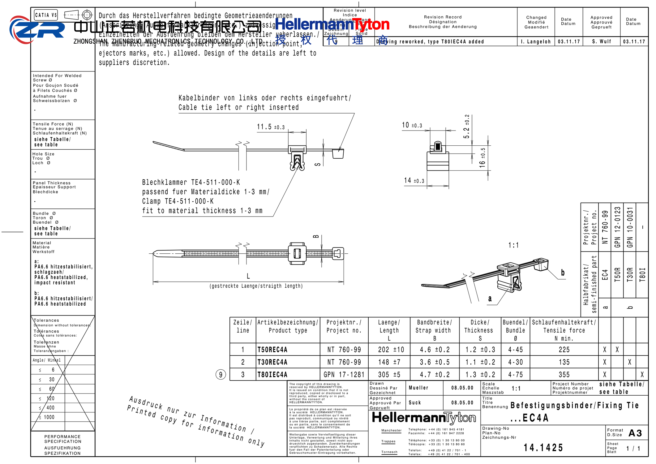 156-00547 T30REC4A-PA66HS/PA66HIRHS-BK 产品图纸 Hellermanntyton 授权代理-正若机电