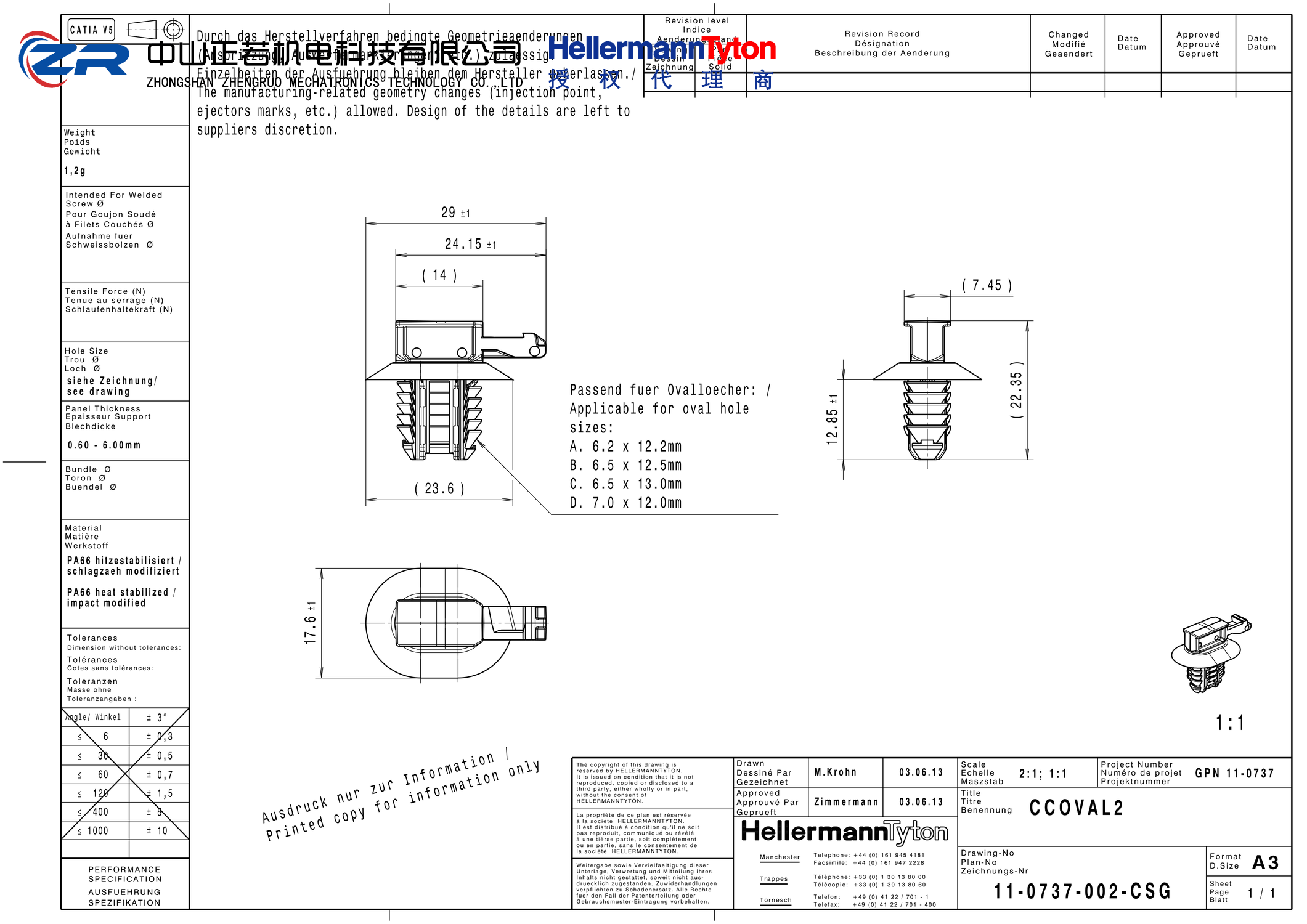 151-03492 CCOVAL2-PA66HIRHSUV-BK 产品图纸 Hellermanntyton 授权代理-正若机电