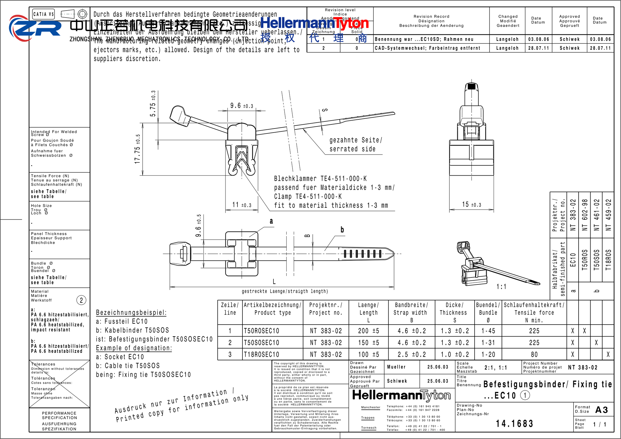 156-00621 T50ROSEC10-PA66HS/PA66HIRHS-BK 产品图纸 Hellermanntyton 授权代理-正若机电