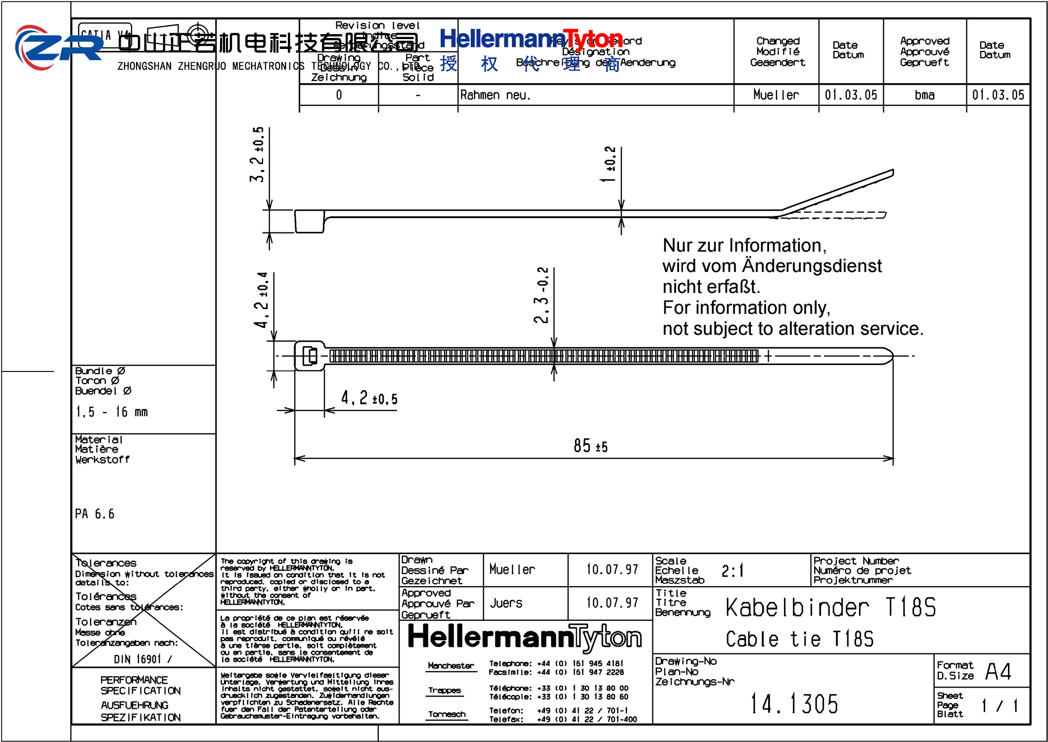 111-00535 T18S-PA66-NA 产品图纸 Hellermanntyton 授权代理-正若机电