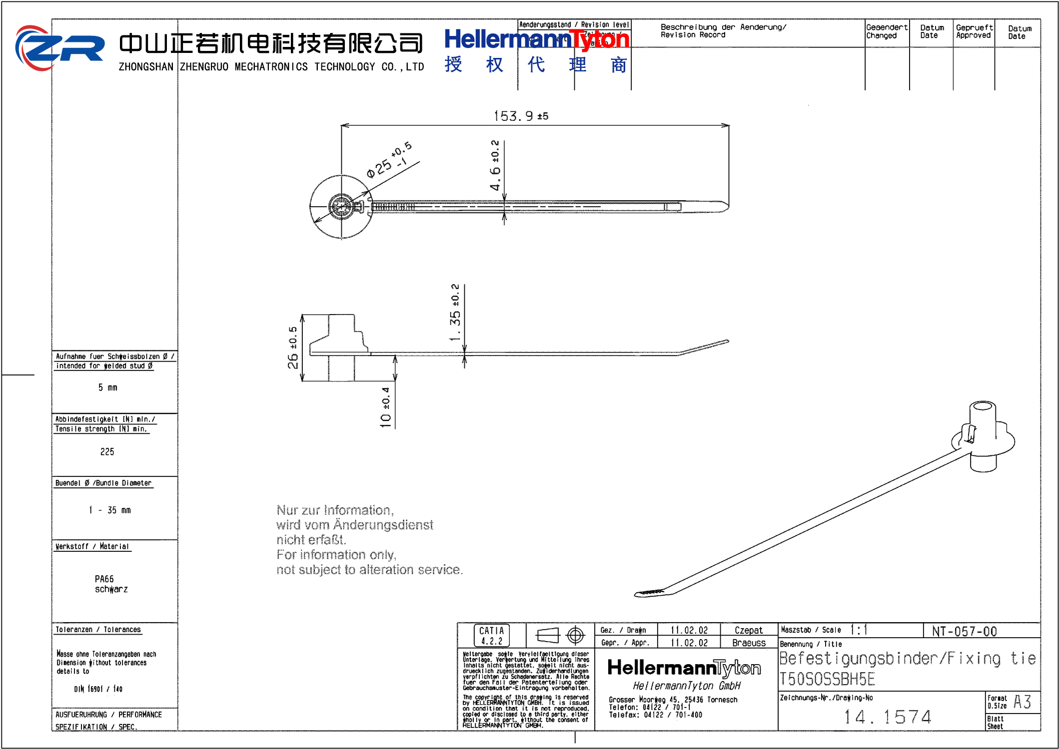 155-05701 T50SOSSBH5E-PA66HS-BK 产品图纸 Hellermanntyton 授权代理-正若机电