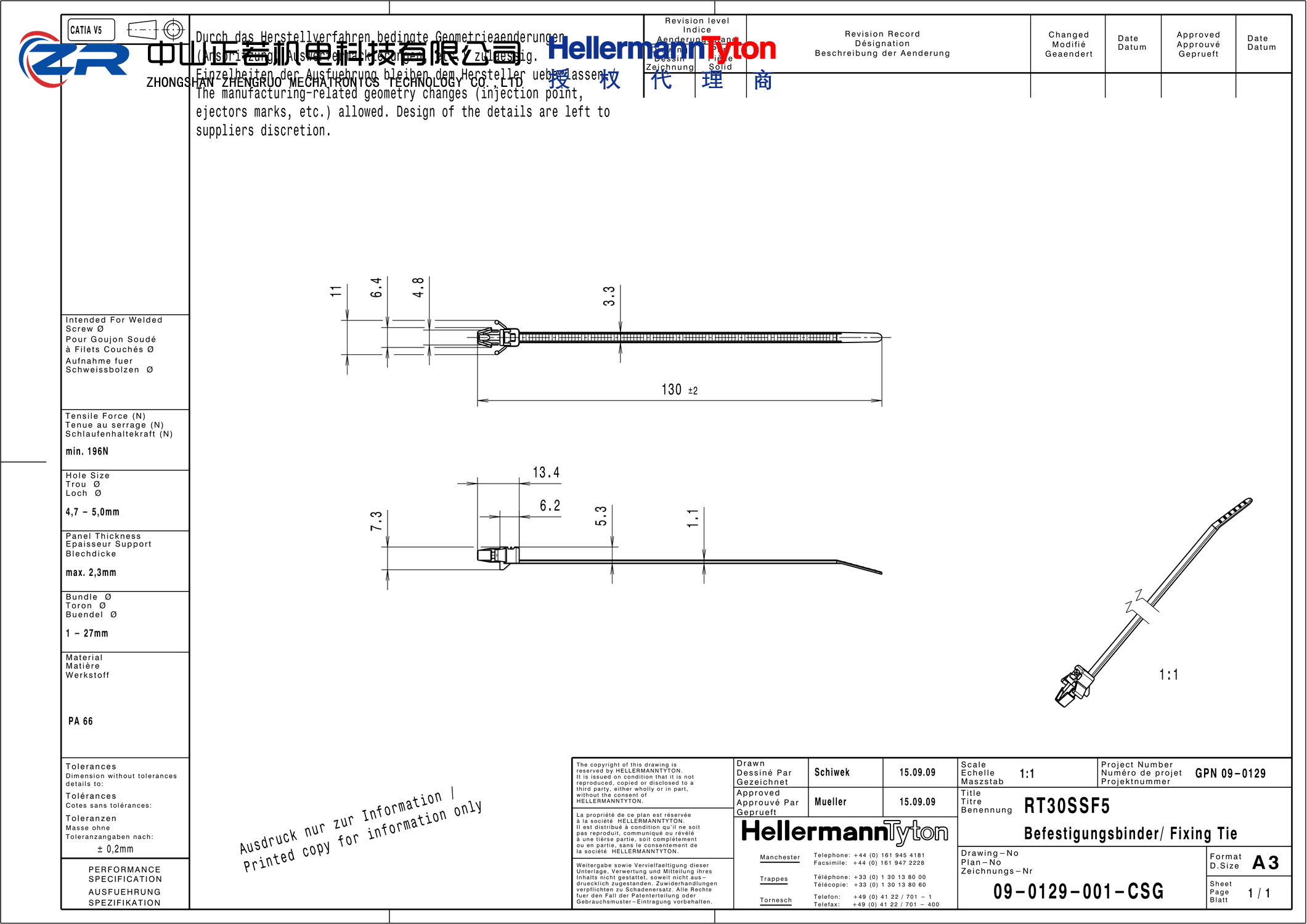 115-00067 RT30SSF5-PA66-NA 产品图纸 Hellermanntyton 授权代理-正若机电