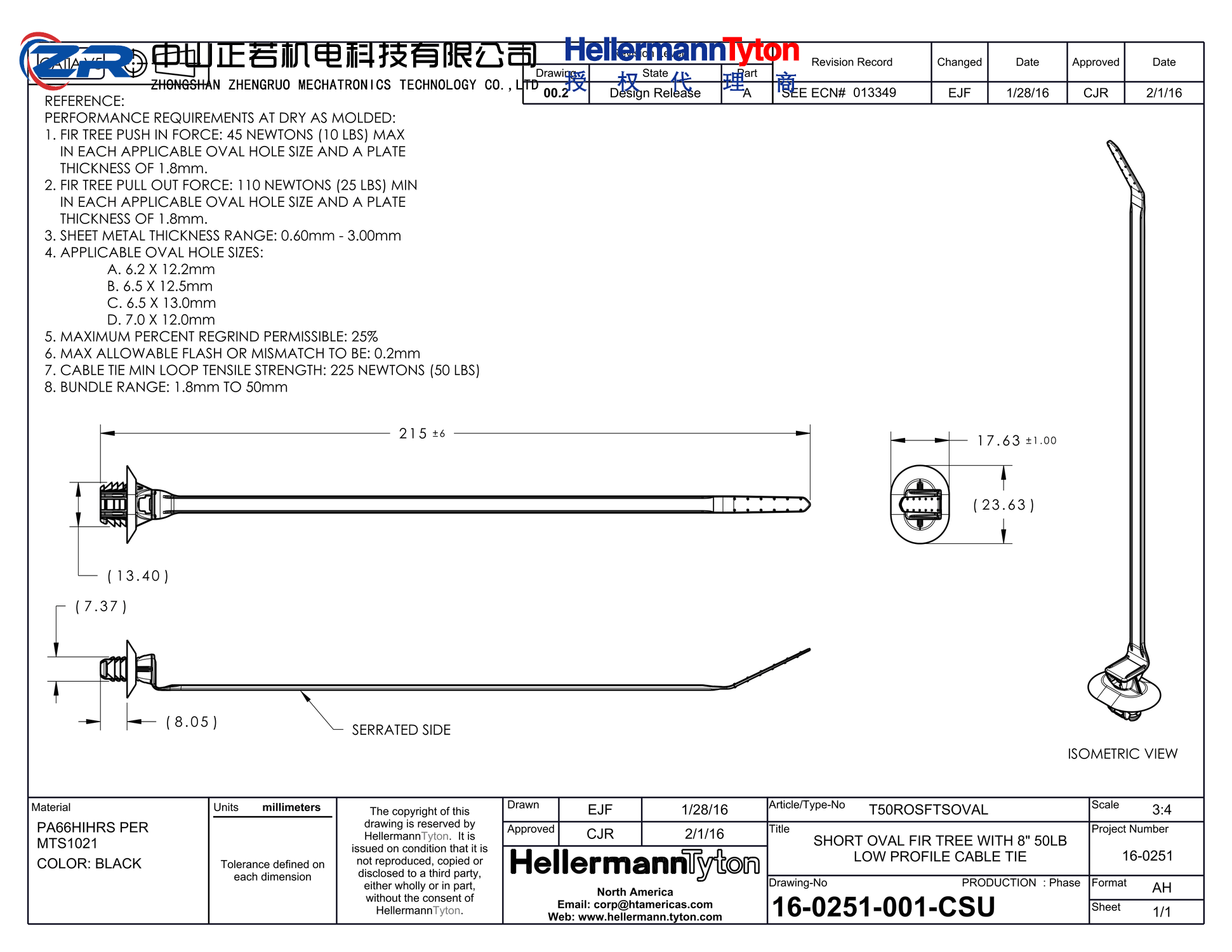 157-00268 T50ROSFTSOVAL-PA66HIRHSUV-BK 产品图纸 Hellermanntyton 授权代理-正若机电