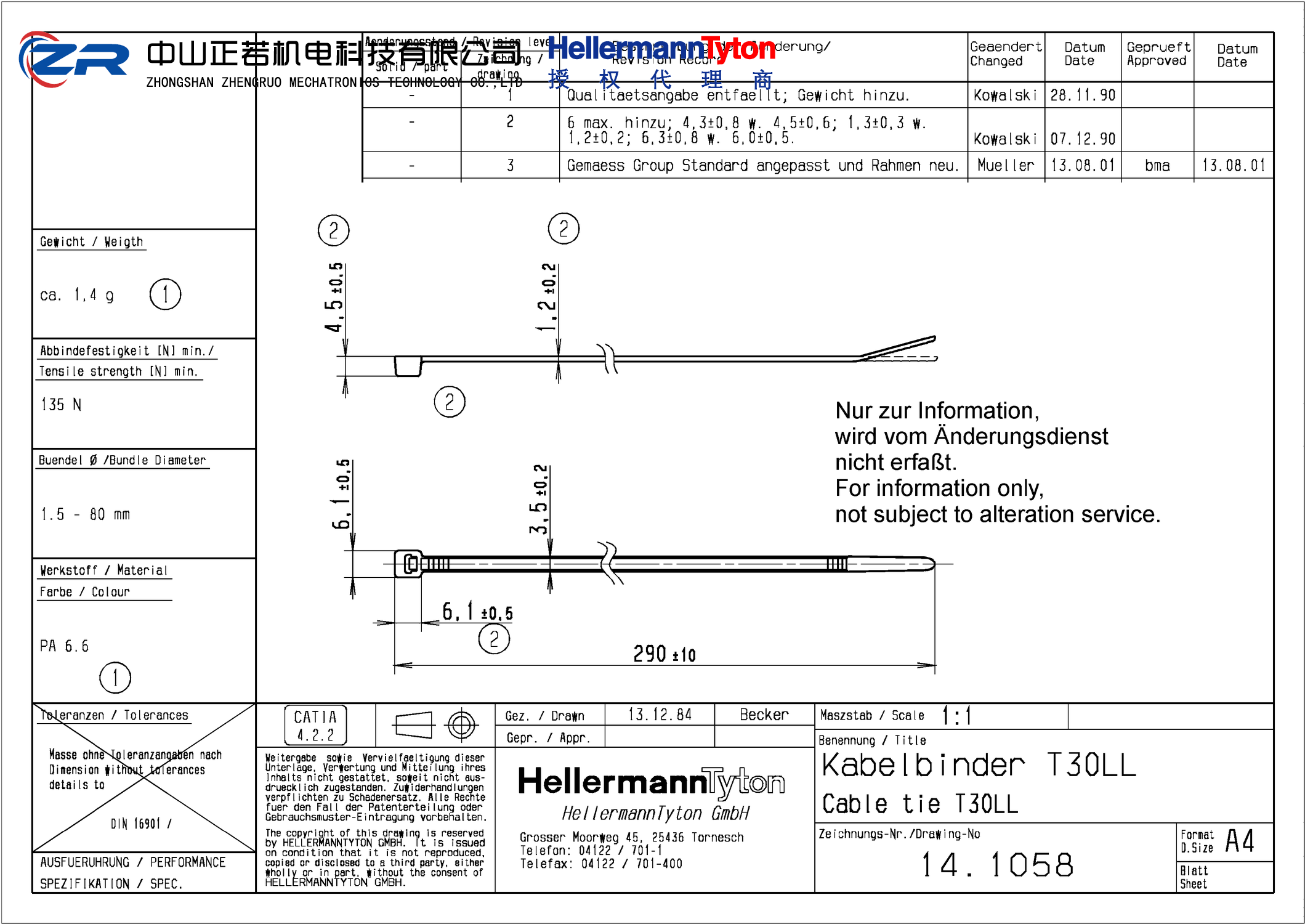 111-01224 T30LL-PA66HS-BK 产品图纸 Hellermanntyton 授权代理-正若机电