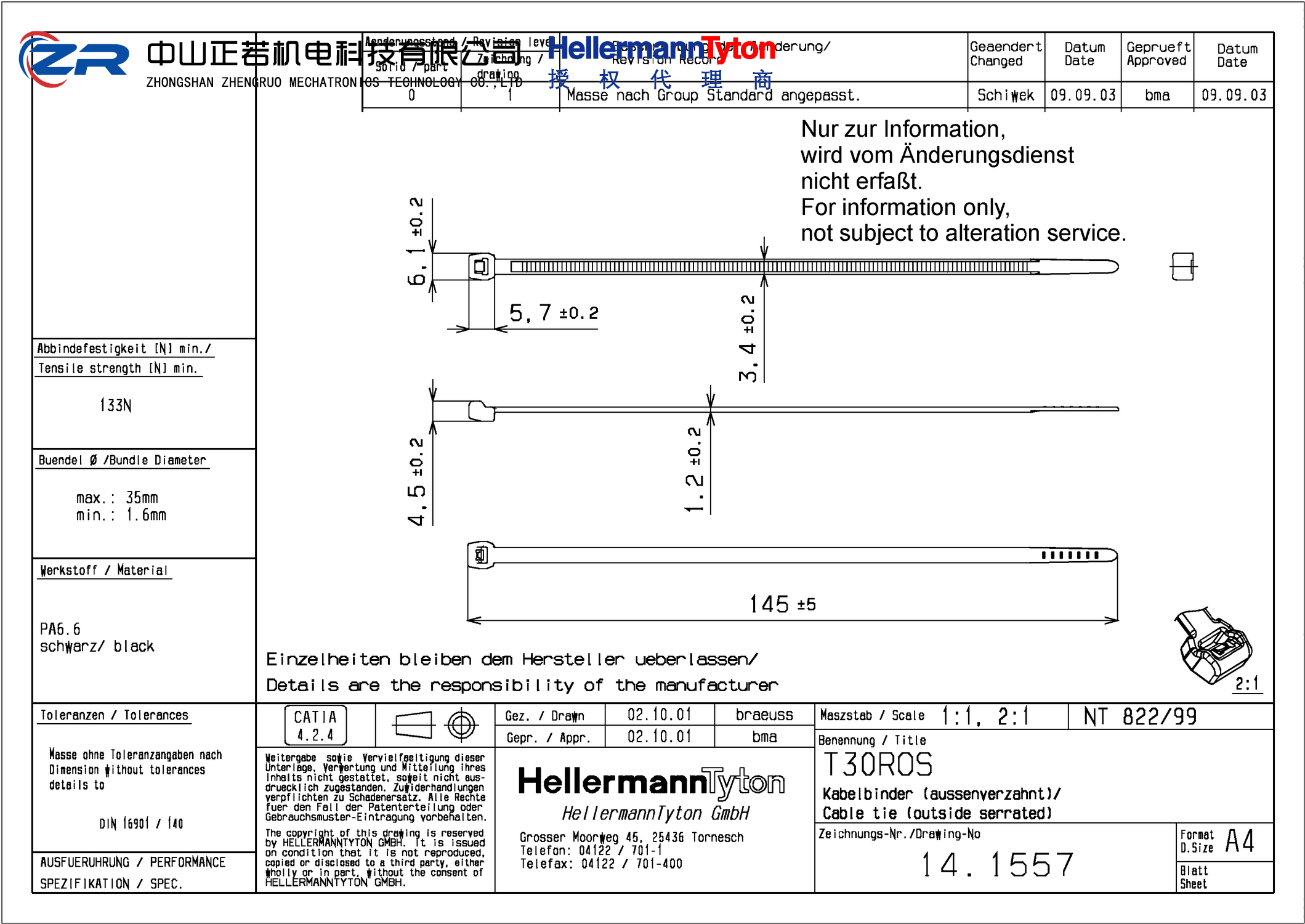 118-04800 T30ROS-PA66HS-BK 产品图纸 Hellermanntyton 授权代理-正若机电