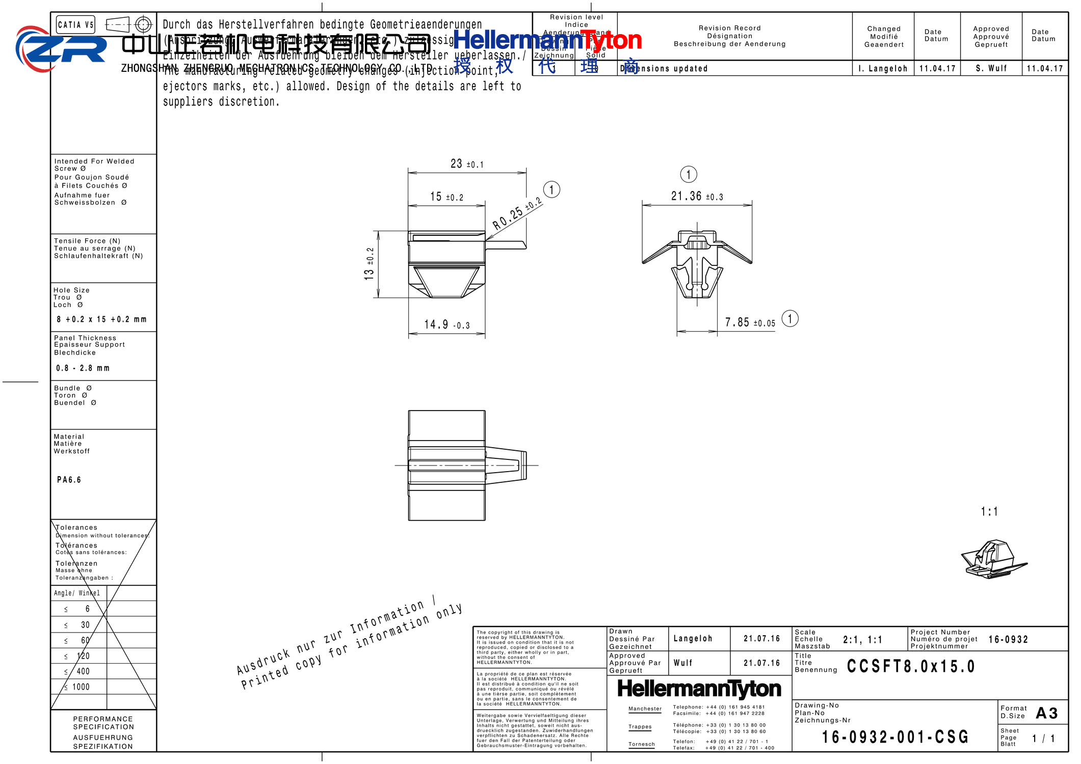 151-01807 CCSFT8.0x15.0-PA66-BK 产品图纸 Hellermanntyton 授权代理-正若机电