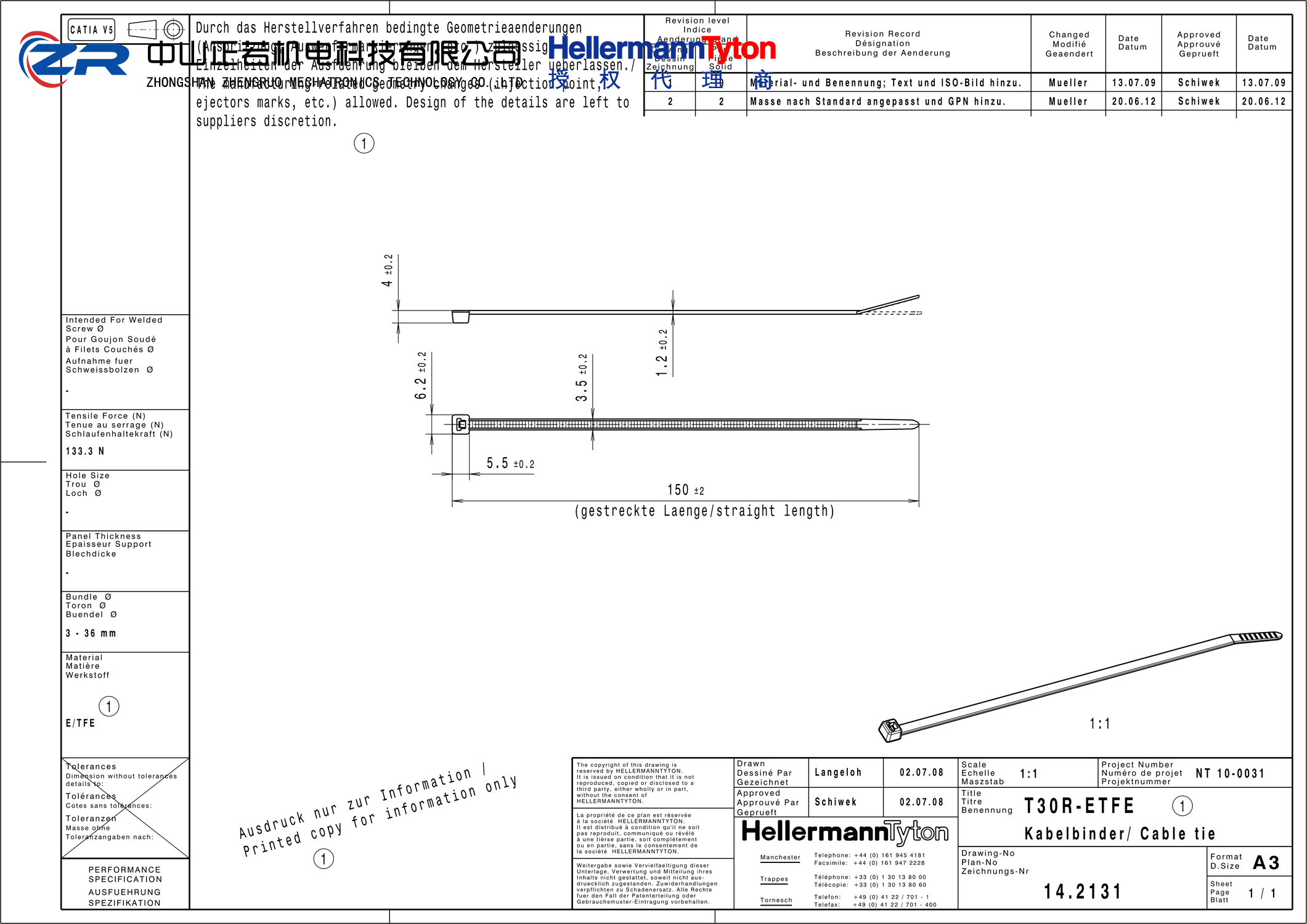 111-00698 T30R-E/TFE-BU 产品图纸 Hellermanntyton 授权代理-正若机电