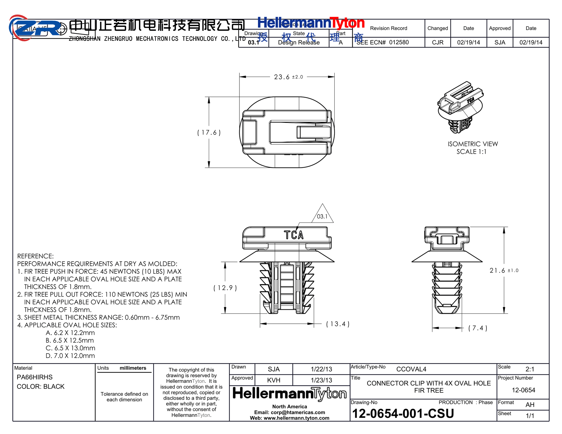 151-01246 CCOVAL4-PA66HIRHSUV-BK 产品图纸 Hellermanntyton 授权代理-正若机电