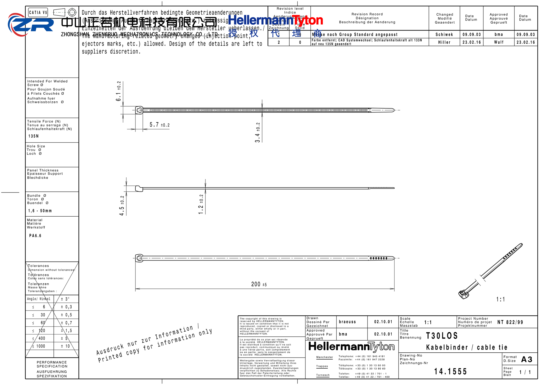 118-04900 T30LOS-PA66HS-BK 产品图纸 Hellermanntyton 授权代理-正若机电