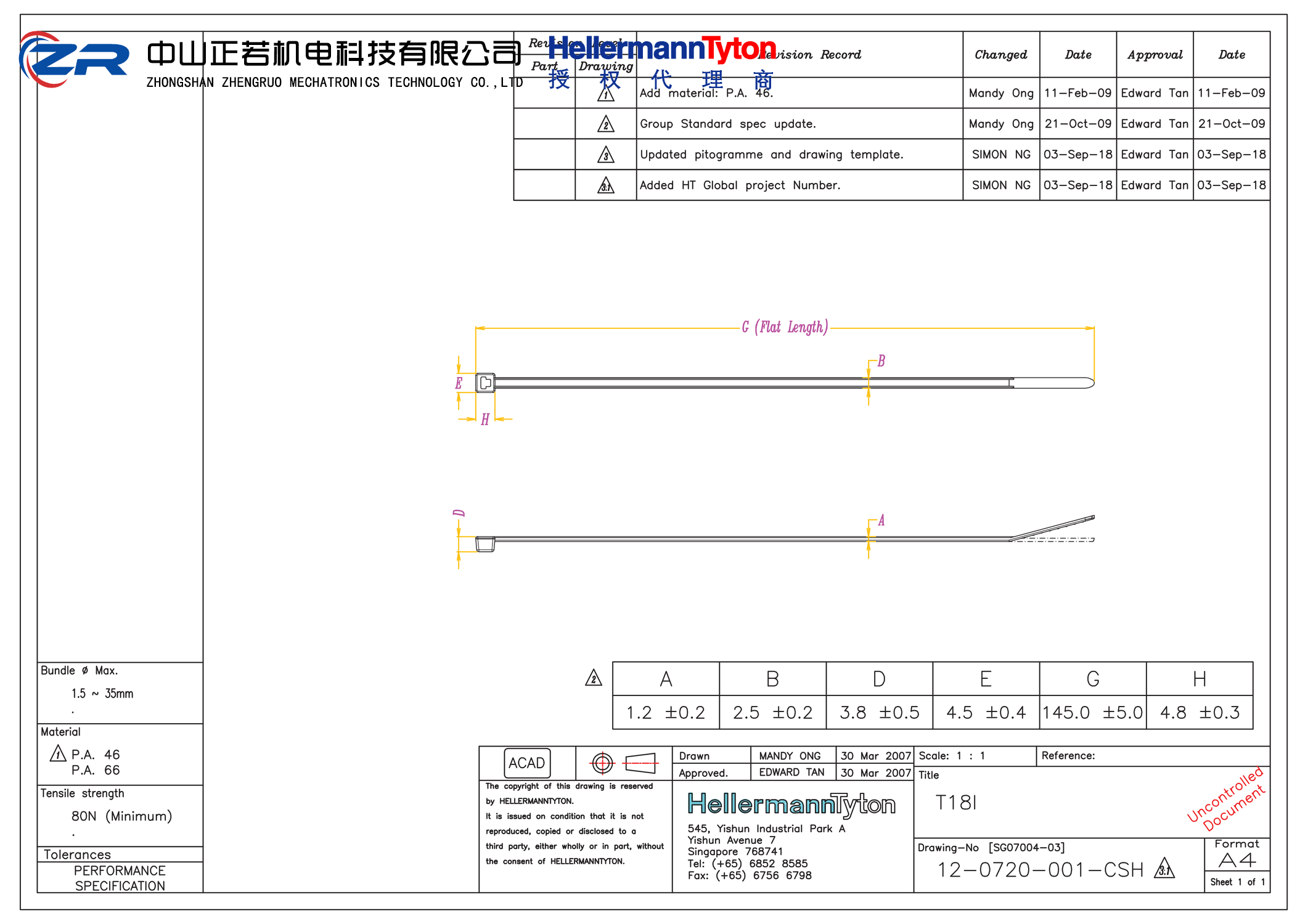 111-01182 T18I-PA46-NA 产品图纸 Hellermanntyton 授权代理-正若机电