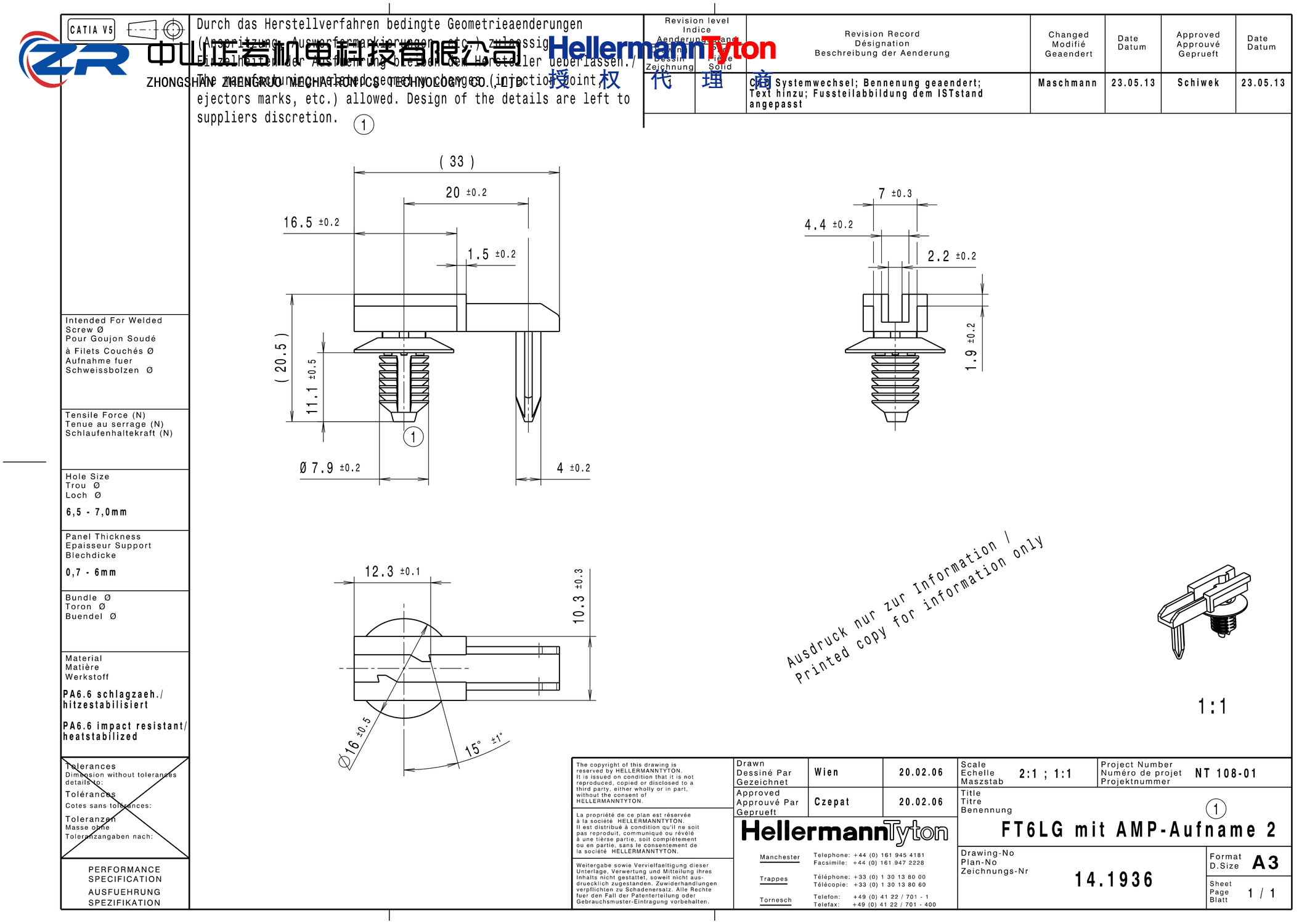 155-10801 FT6LG.M.AMP-AUFN.2-PA66HIRHS-BK 产品图纸 Hellermanntyton 授权代理-正若机电