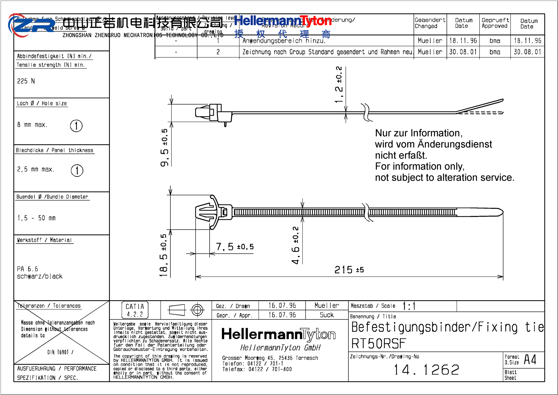 115-07010 RT50RSF-PA66-BK 产品图纸 Hellermanntyton 授权代理-正若机电