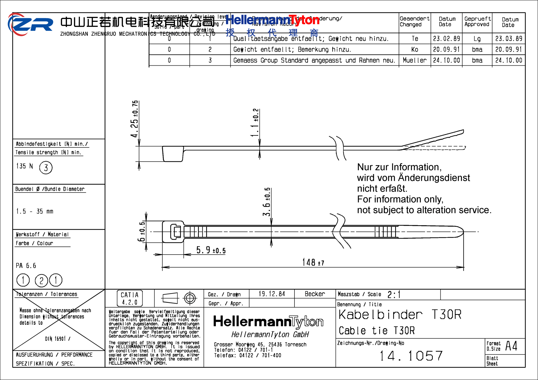 111-03066 T30R-PA66HIRHSUV-BK 产品图纸 Hellermanntyton 授权代理-正若机电